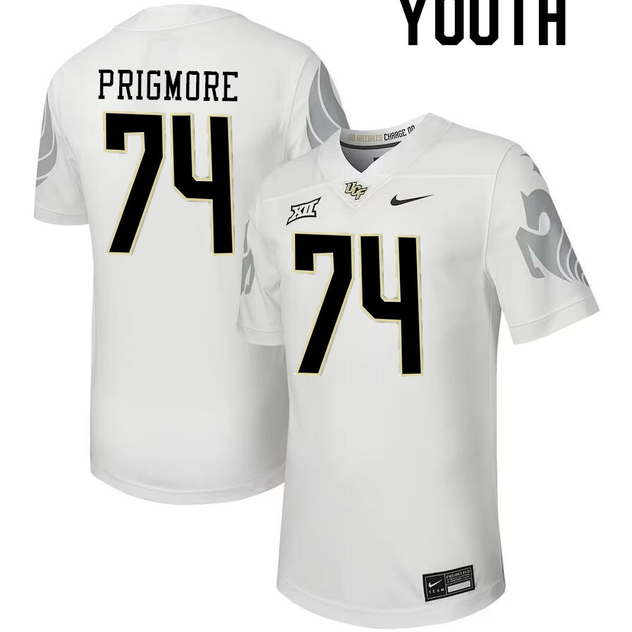 Youth #74 Matthew Prigmore UCF Knights Big 12 Conference College Football Jerseys Stitched-Black